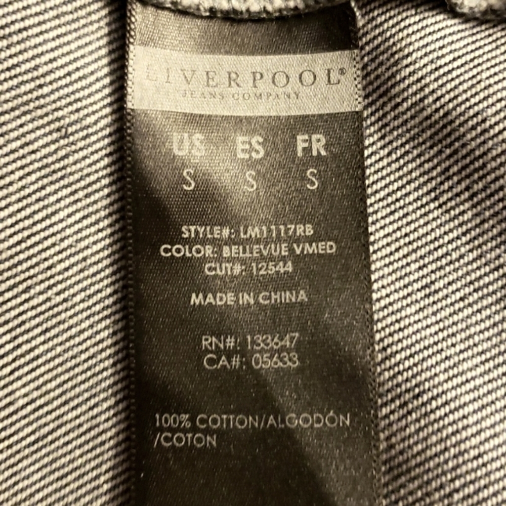 Liverpool Jeans Company Women's Denim Utility Jacket,  Size S - Picture 15 of 16